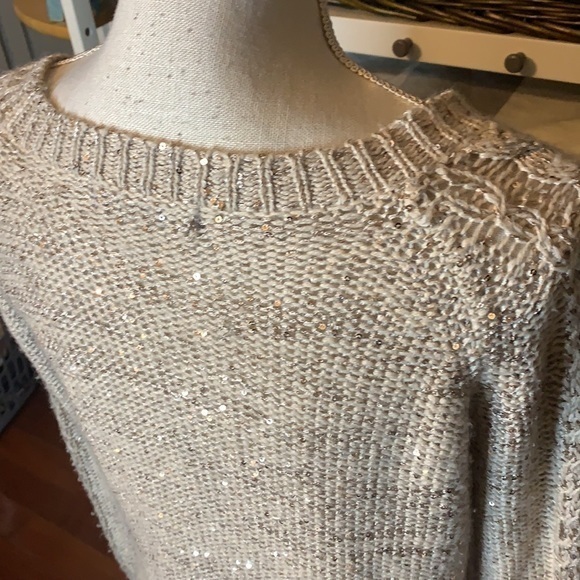 M&S Collection Stone Shimmer Sweater Size UK‎ 12 - Picture 7 of 10